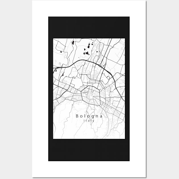 Bologna Italy City Map Wall Art by Robin-Niemczyk